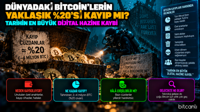 Dünyadaki Bitcoin'lerin Yaklaşık %20'si Kayıp mı? Tarihin En Büyük Dijital Hazine Kaybı